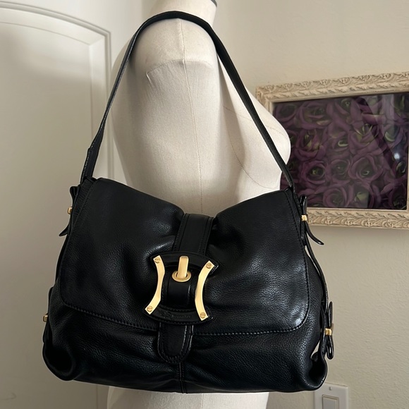 Makowsky Handbags - Makowsky~Black Purse with Leopard Lining